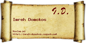 Imreh Domokos névjegykártya